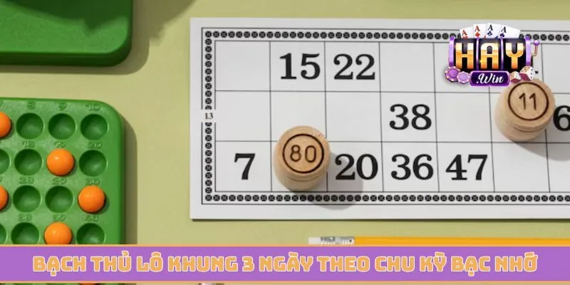 Bạch thủ lô khung 3 ngày theo chu kỳ bạc nhớ siêu hot
