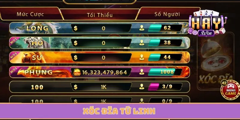 Xóc đĩa Tứ Linh